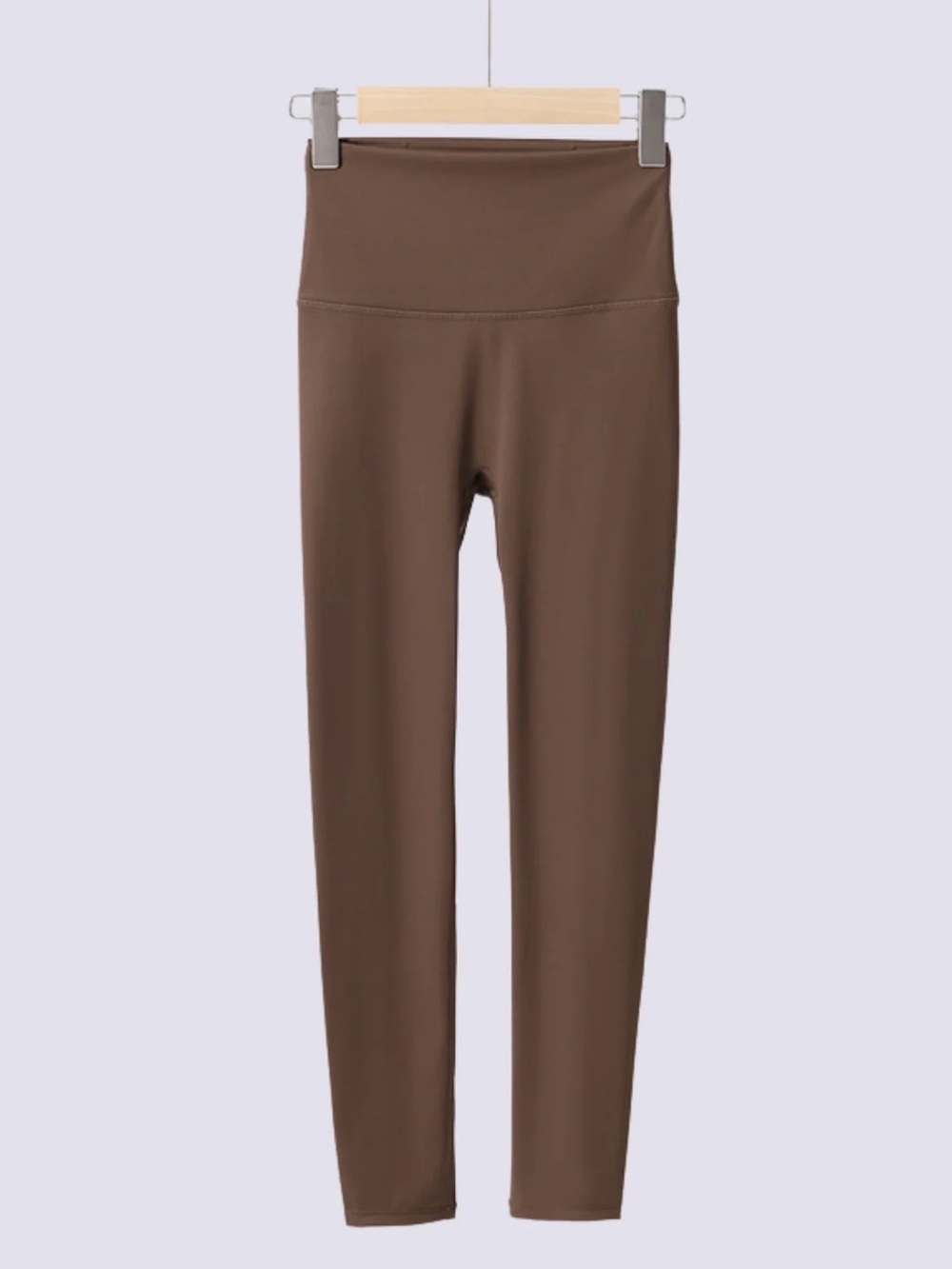 High-Waist Stretch Leggings - Brown